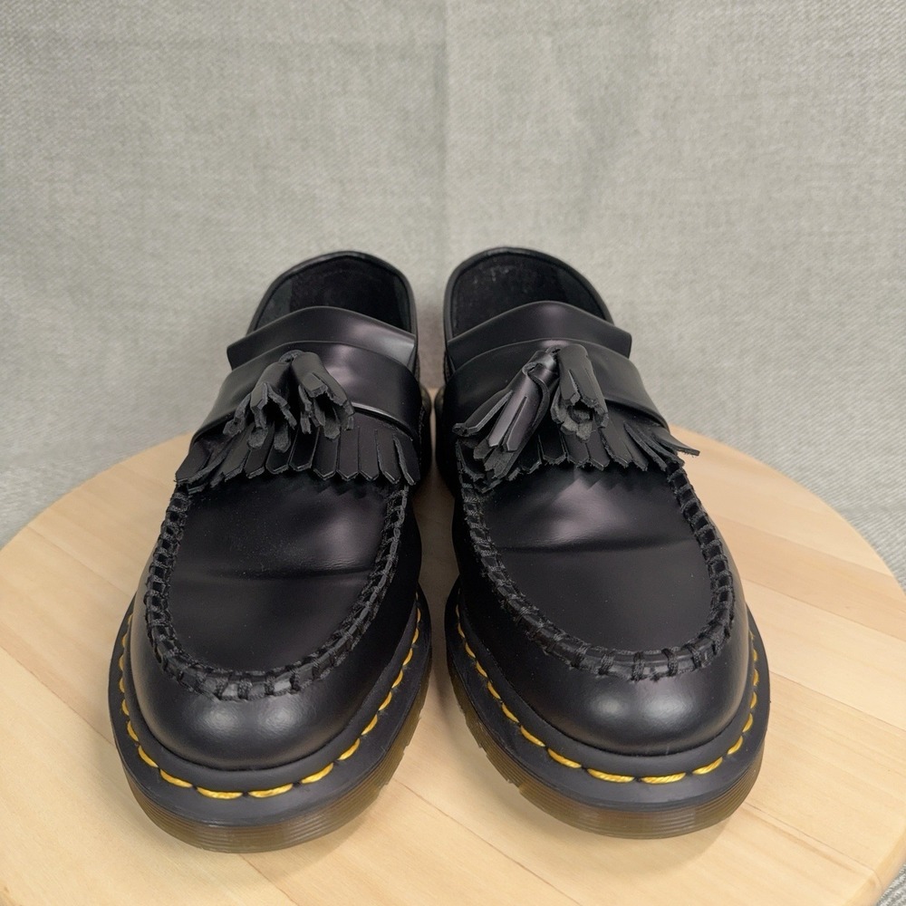 Dr Martens Adrian Bex Smooth Leather Tassels Loafers Black US 9M 10 Chunky